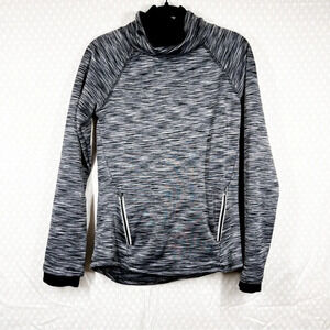 Spyder Active Black White Space Dye Turtleneck Sweater